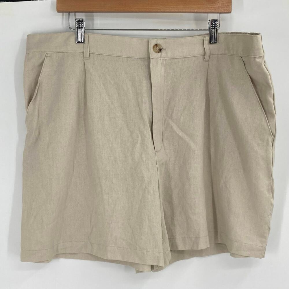 Time & Tru Linen Blend Elastic Waist Shorts Women’s Size 2Xl